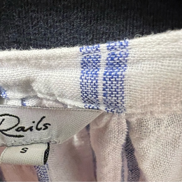 5. Rails Jasmine Azure Stripe Linen Tiered Dress - Picture 5 of 12